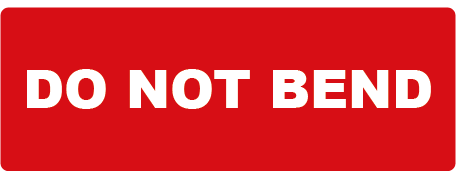 Do Not Bend Rectangle Shipping Labels